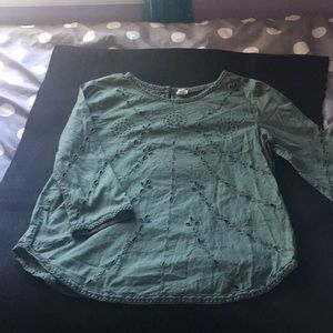 Gap army green blouse